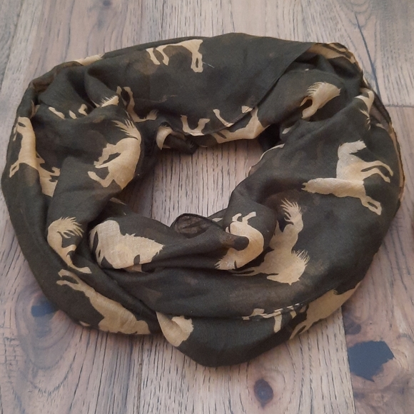 Horse Print Infinity Scarf - Picture 1 of 4